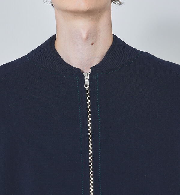 ABAHOUSE「【アンサンブル対応】ダブルジャガード ニット ブルゾン」|カーディガン|