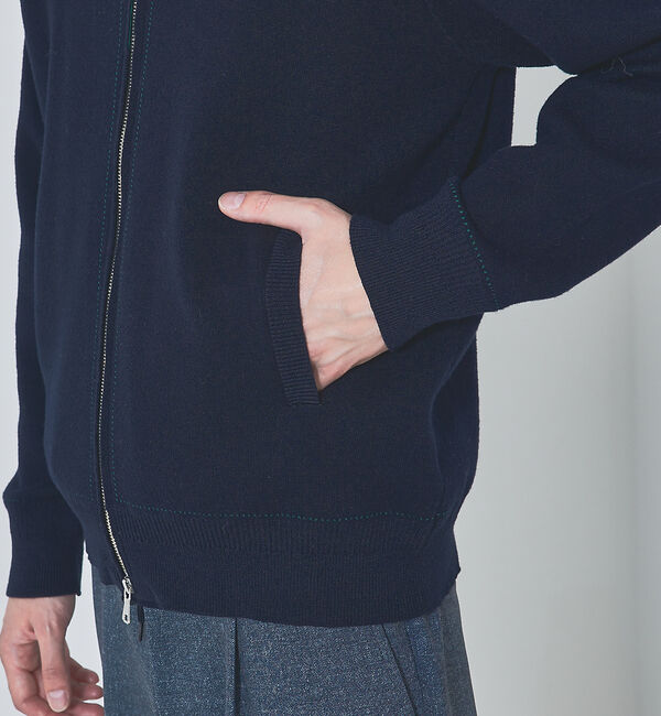 ABAHOUSE「【アンサンブル対応】ダブルジャガード ニット ブルゾン」|カーディガン|