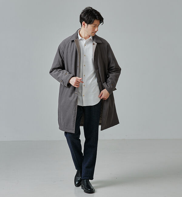 ABAHOUSE「【リバーシブル着用可】バーティカル パデット ステンカラーコート / バルマカー」|ステンカラーコート|