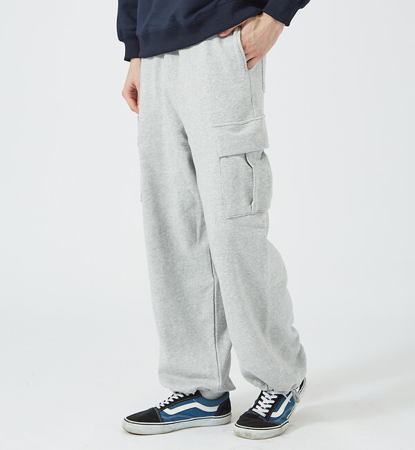 ABAHOUSE「【FRUIT OF THE LOOM】ヘビーオンス スウェット カーゴパンツ」|カーゴ|グレー
