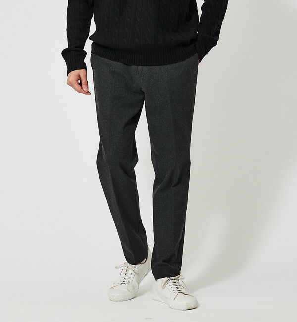 ABAHOUSE「【尾州】ダブルピーチ ノータック イージーパンツ」|その他|チャコールグレー