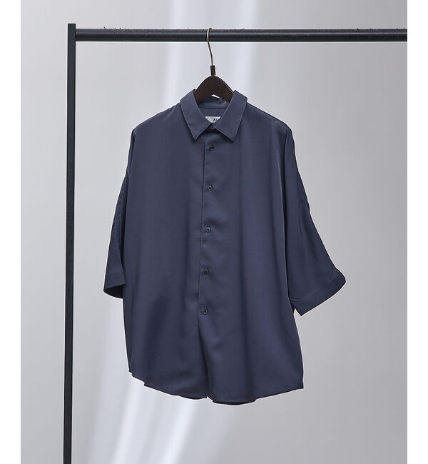 ABAHOUSE「【AH ABAHOUSE】トロミ ドルマンスリーブ 半袖シャツ」|シャツ・ブラウス|チャコールグレー