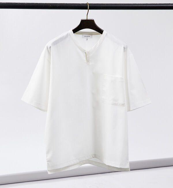 ABAHOUSE「【ストレッチドライ】キーネック 半袖Tシャツ / スキッパーシャツ」|Tシャツ・カットソー|