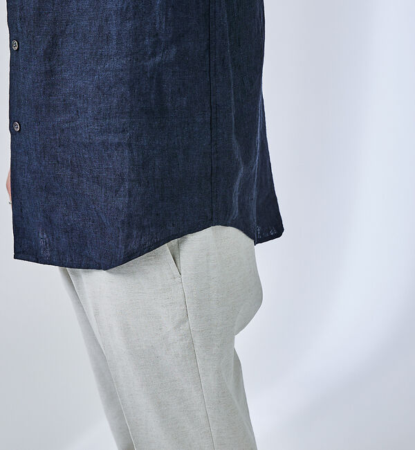 ABAHOUSE「【LUXE Linen Solaro】長袖 リネンシャツ」|シャツ・ブラウス|