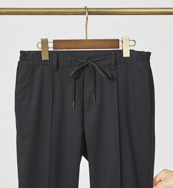 ABAHOUSE「【FLEX PANTS】ピンタック イージーパンツ /TR 強撚 ボタニーサージ」|スラックス|