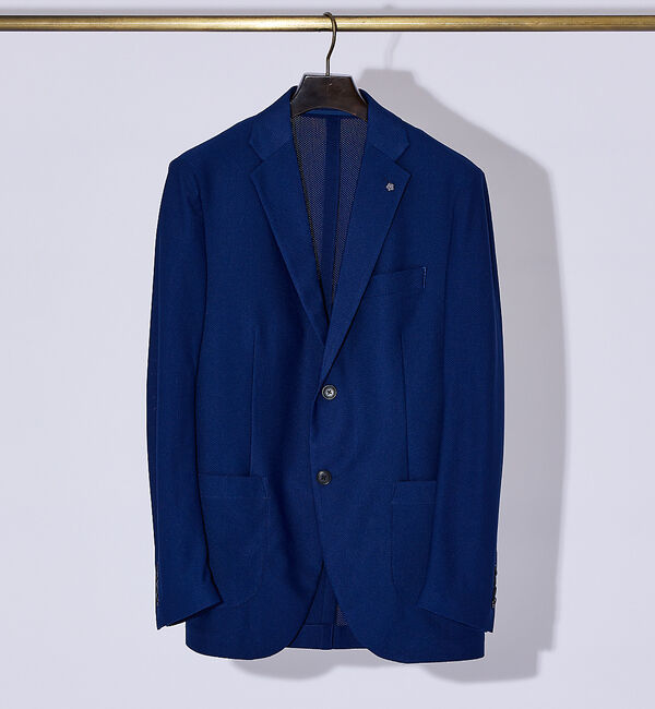 ABAHOUSE「【セットアップ対応】トリコット メッシュジャケット / サマージャケット」|テーラードジャケット|ブルー