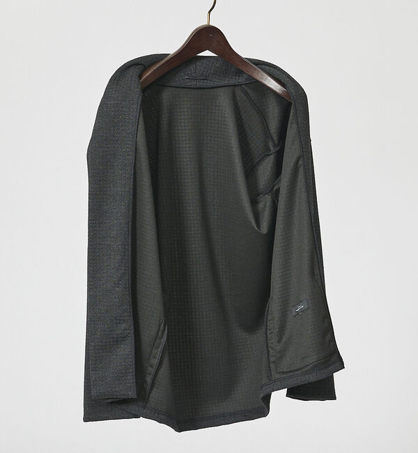 ABAHOUSE「【ボタンレス】千鳥柄フクレガジャガード　ショールカラー カーディガン」|カーディガン|