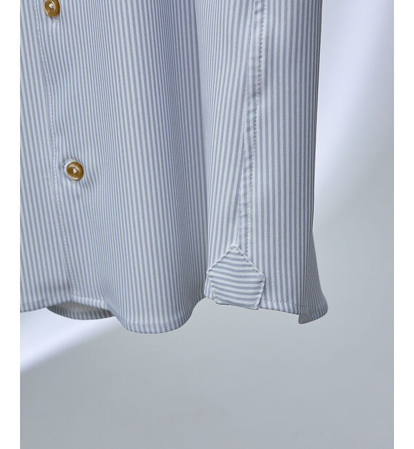 ABAHOUSE「【FLEX】ナロウストライプ 半袖シャツ/ジャージシャツ」|シャツ・ブラウス|