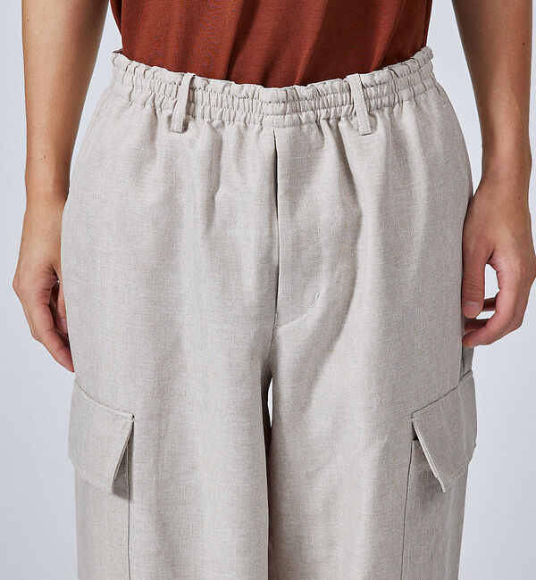 ABAHOUSE「【セットアップ対応】リネンライク カーゴパンツ / ワイドパンツ」|その他|