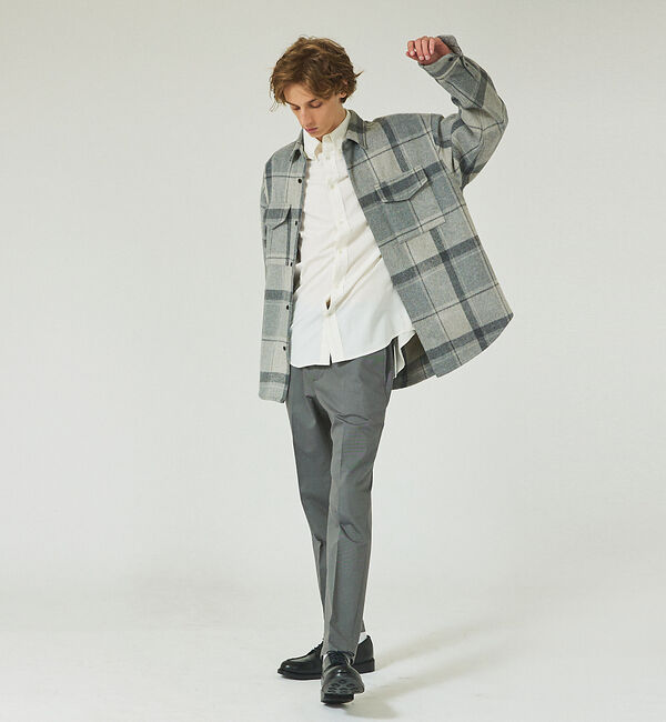 ABAHOUSE「【パウダータッチ】 ボタンダウンシャツ」|シャツ・ブラウス|