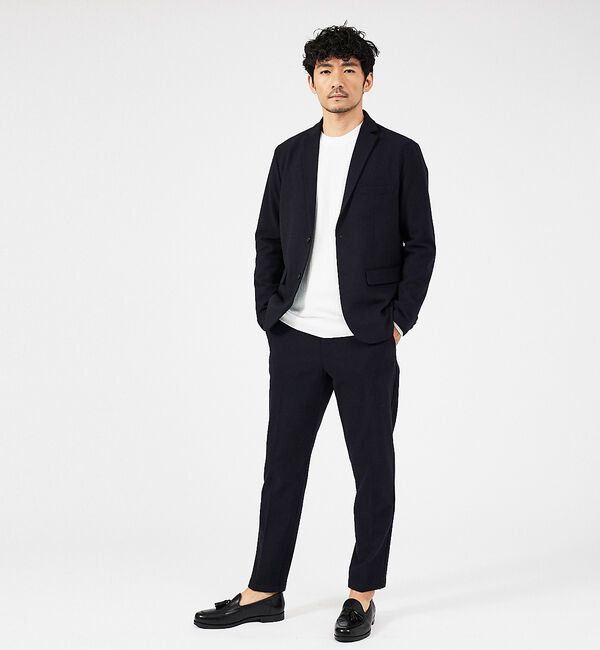 ABAHOUSE「【セットアップ対応】カシミヤタッチ ピーチ起毛 ストレッチ ジャケット」|テーラードジャケット|