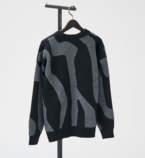ABAHOUSE「【AH ABAHOUSE】ゼブラジャガード ニット」|ニット・セーター|
