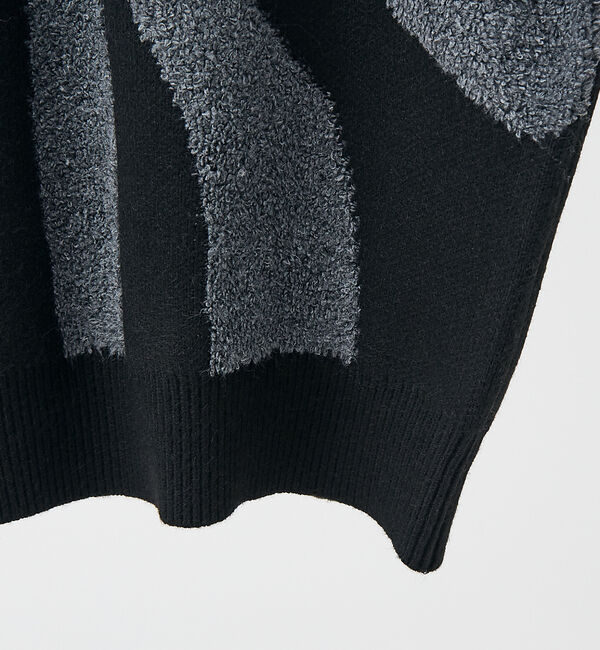 ABAHOUSE「【AH ABAHOUSE】ゼブラジャガード ニット」|ニット・セーター|