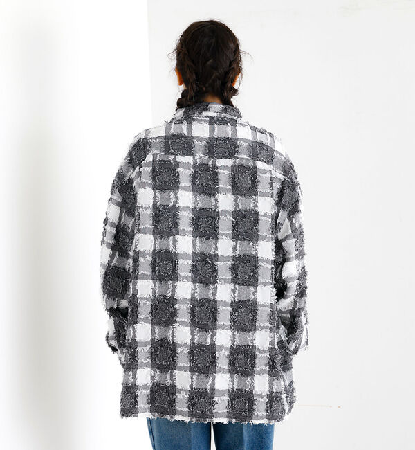 ABAHOUSE「【Revo./レボ】フリンジチェックシャツ/ユニセックス/TH-3857」|シャツ・ブラウス|