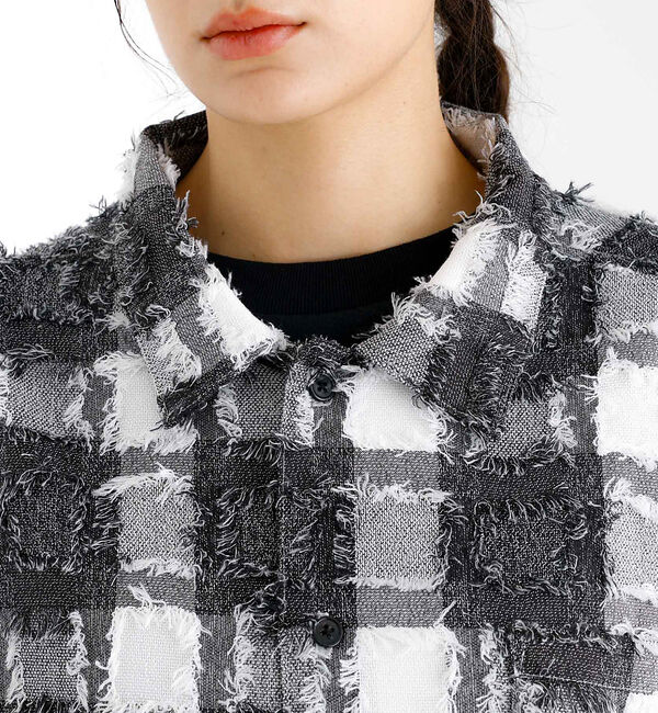 ABAHOUSE「【Revo./レボ】フリンジチェックシャツ/ユニセックス/TH-3857」|シャツ・ブラウス|