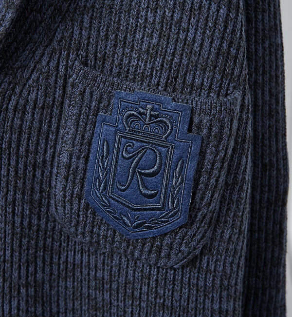 ABAHOUSE「【メランジ】畦編みショールカラーカーディガン」|カーディガン|