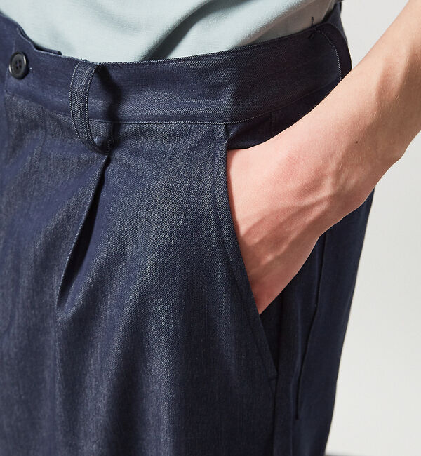 ABAHOUSE「デニムライク ワイドストレート スラックス / ワイドパンツ」|その他|