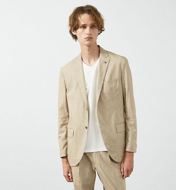 ABAHOUSE「【定番】ドレスポンチ Vネック 長袖Tシャツ / ストレッチ」|Tシャツ・カットソー|