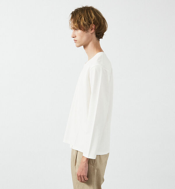 ABAHOUSE「【定番】ドレスポンチ Vネック 長袖Tシャツ / ストレッチ」|Tシャツ・カットソー|