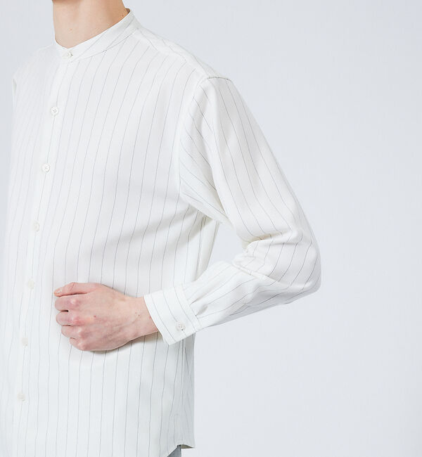 ABAHOUSE「【選べる】バンドカラー / レギュラーカラー ストライプシャツ」|シャツ・ブラウス|