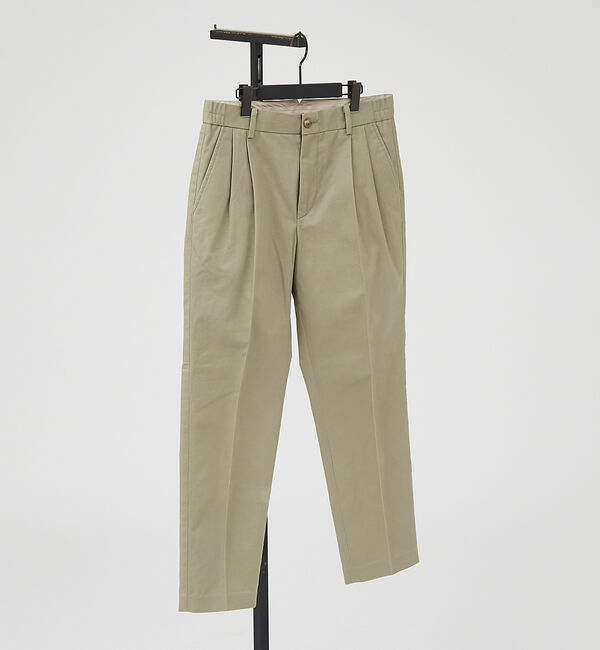 ABAHOUSE「２タック コットントラウザーズ / ワイドパンツ」|その他|グレージュ