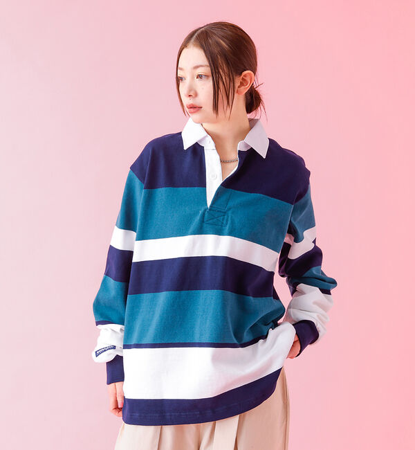 ABAHOUSE「【BARBARIAN / バーバリアン】 12oz ロングスリーブ ラガー シャ」|ポロシャツ|