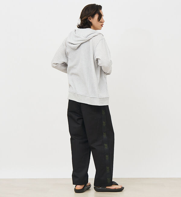 ABAHOUSE「【Revo./レボ】ワイドレッグ/タイガーテープライン/ツイルワークイージーパン」|チノ|