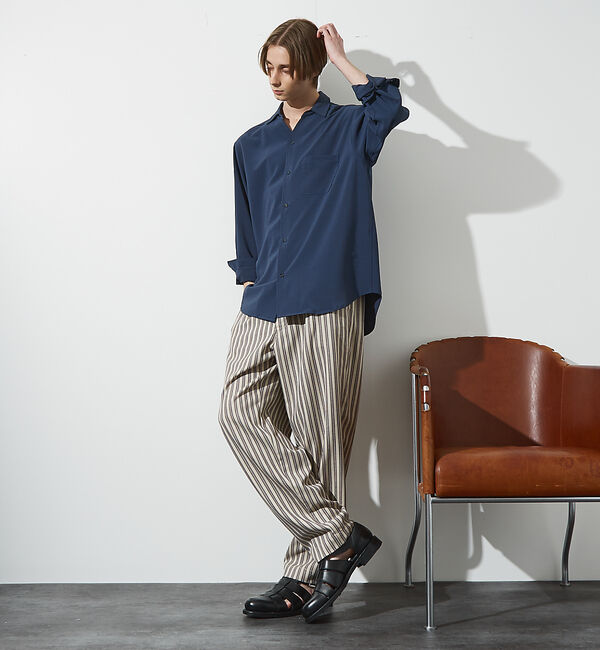 ABAHOUSE「【リネンライク 】ストライプ リラックスパンツ / ワイドパンツ」|その他|