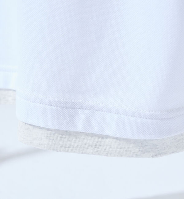 ABAHOUSE「キーネック カノコ半袖Tシャツ / フェイクレイヤード」|Tシャツ・カットソー|