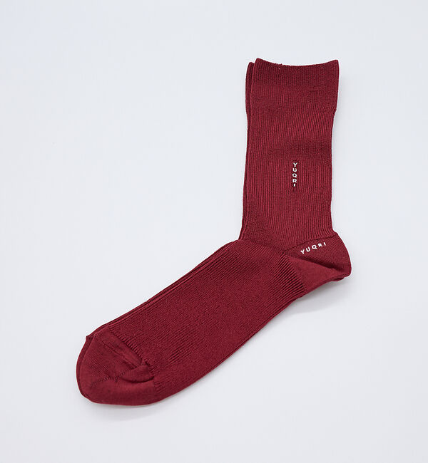 ABAHOUSE「【YUQRI/ユクリ】Silky/定番ソックス/オールシーズン/ユニセックス」|ソックス|ワイン