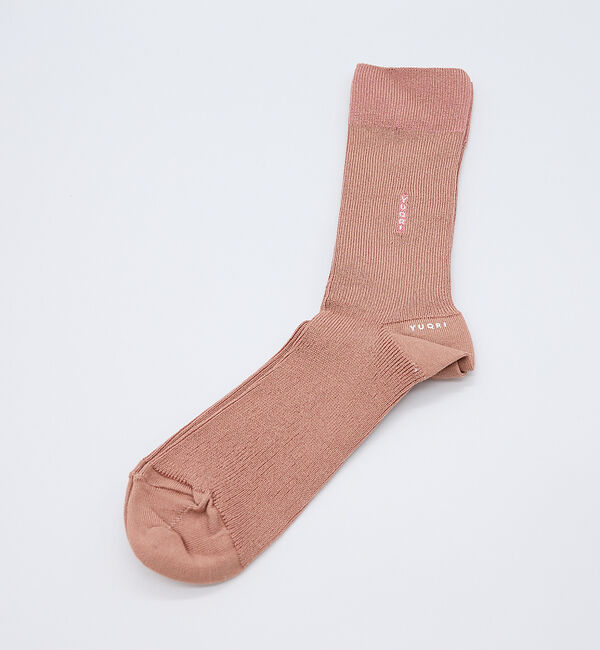 ABAHOUSE「【YUQRI/ユクリ】Silky/定番ソックス/オールシーズン/ユニセックス」|ソックス|スモークピンク