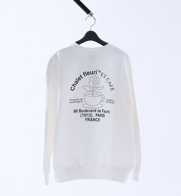 ABAHOUSE「cafe graphic バックプリント スウェット オーバーサイズ / ユニセ」|スウェット・ジャージ|