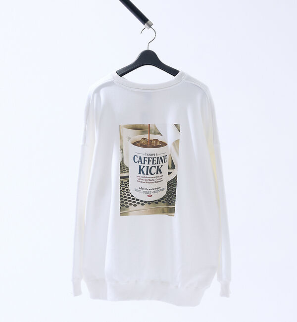 ABAHOUSE「cafe graphic フォトプリント スウェット オーバーサイズ / ユニセ」|スウェット・ジャージ|