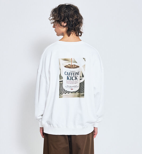 ABAHOUSE「cafe graphic フォトプリント スウェット オーバーサイズ / ユニセ」|スウェット・ジャージ|