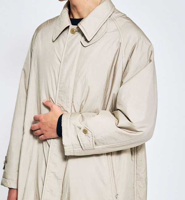 ABAHOUSE「ワッシャーナイロン 中綿パデットコート / Padded Half Coat /」|ステンカラーコート|