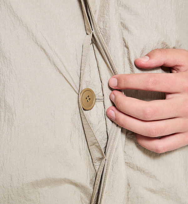 ABAHOUSE「ワッシャーナイロン 中綿パデットコート / Padded Half Coat /」|ステンカラーコート|