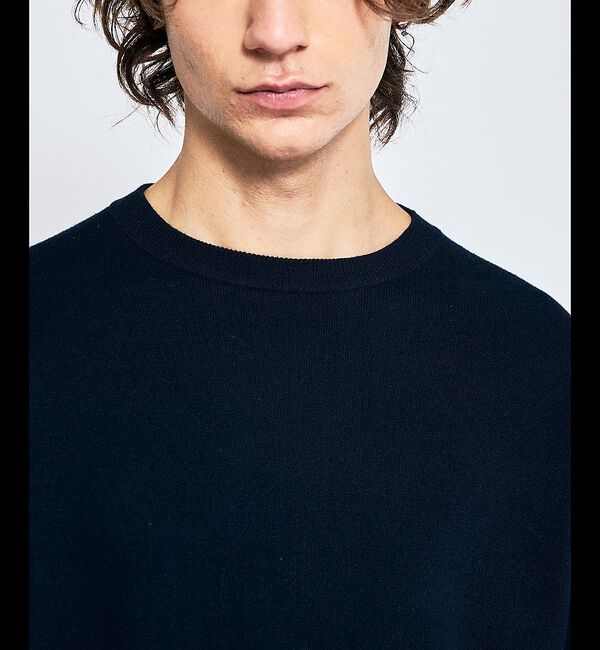 ABAHOUSE「【リバーシブルカラー】14Gコットン ニットスウェット / クルーネックプルオー」|ニット・セーター|