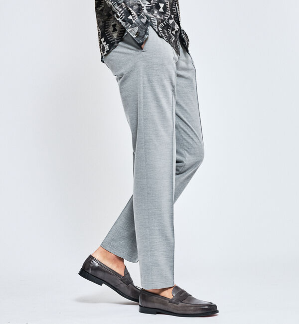 ABAHOUSE「【ON/OFF兼用】パウダータッチ  ピンタック イージースラックス / 360」|スラックス|グレー