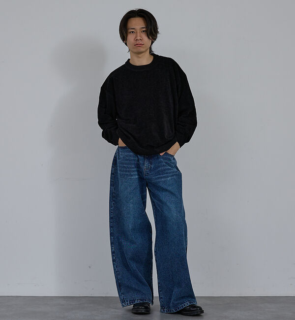 ABAHOUSE「【AH ABAHOUSE】ハイゲージモール クルーネックニット」|ニット・セーター|