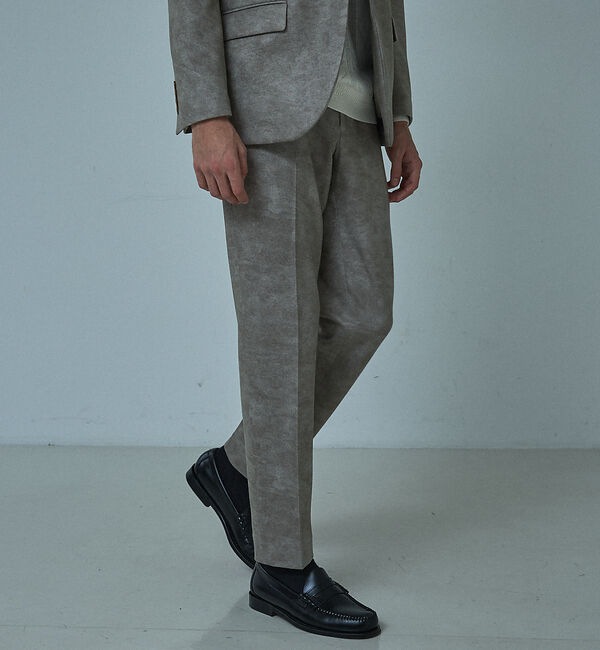 ABAHOUSE「【セットアップ対応】Down Fabric フェードスエード イージースラックス」|スラックス|ベージュ