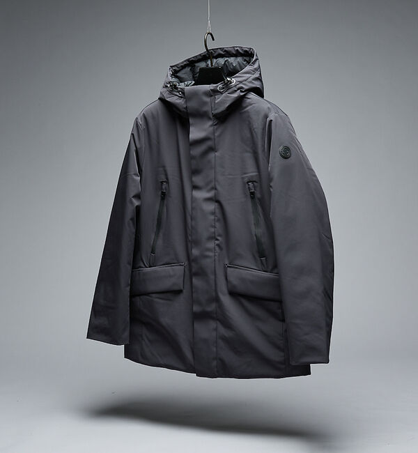 ABAHOUSE「【CAPE HORN】NOLASCO フーデット ダウンジャケット / ダウンコ」|ダウン|ブラック