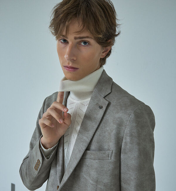 ABAHOUSE「Pure Merino ハイゲージ タートルネックニット / ケーブルニット」|ニット・セーター|