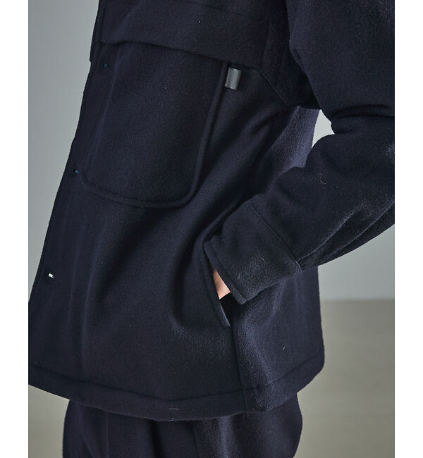 ABAHOUSE「【セットアップ対応】ウールミルド CPOシャツブルゾン/ ボックスシルエット」|ブルゾン・スタジャン|