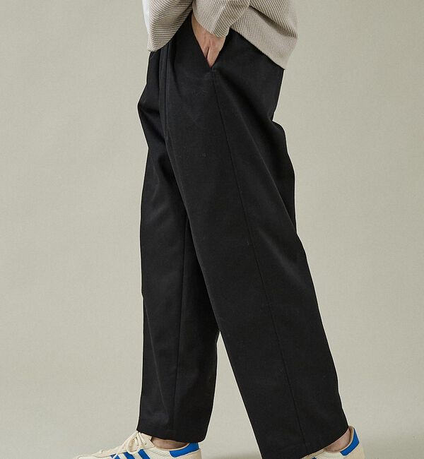 ABAHOUSE「2タック チノワイドパンツ / イージーパンツ【追加生産】」|その他|ブラック