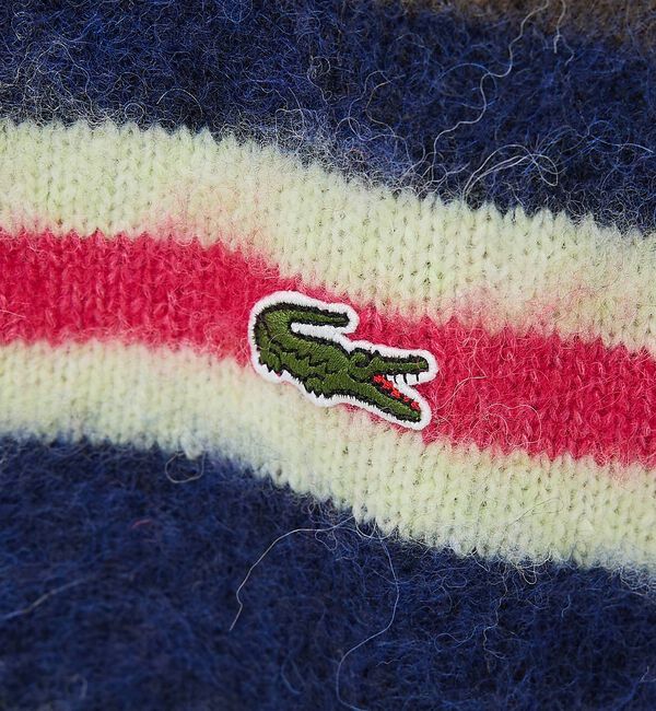 ABAHOUSE「【LACOSTE / ラコステ】アルパカブレンド ボーダーニットカーディガン」|カーディガン|