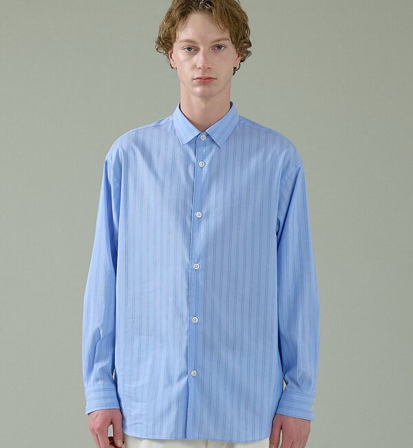 ABAHOUSE「エアリーストライプ オーバーサイズ レギュラーカラーシャツ」|シャツ・ブラウス|