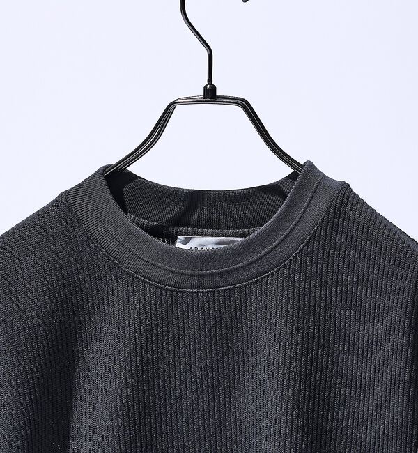 ABAHOUSE「クォーターゲージニット クルーネックスウェット / リラックスフィット」|スウェット・ジャージ|