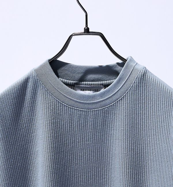 ABAHOUSE「クォーターゲージニット クルーネックスウェット / リラックスフィット」|スウェット・ジャージ|