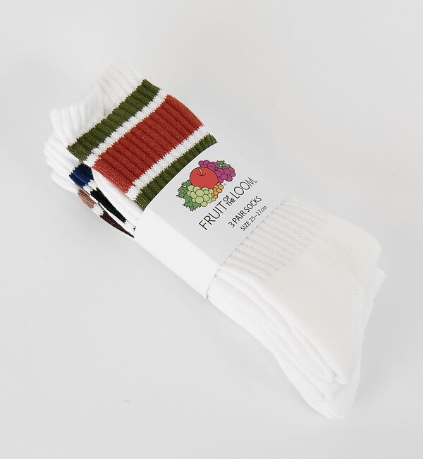 ABAHOUSE「【FRUIT OF THE LOOM/フルーツ・オブ・ザ・ルーム】3Pカラフルラ」|ソックス|