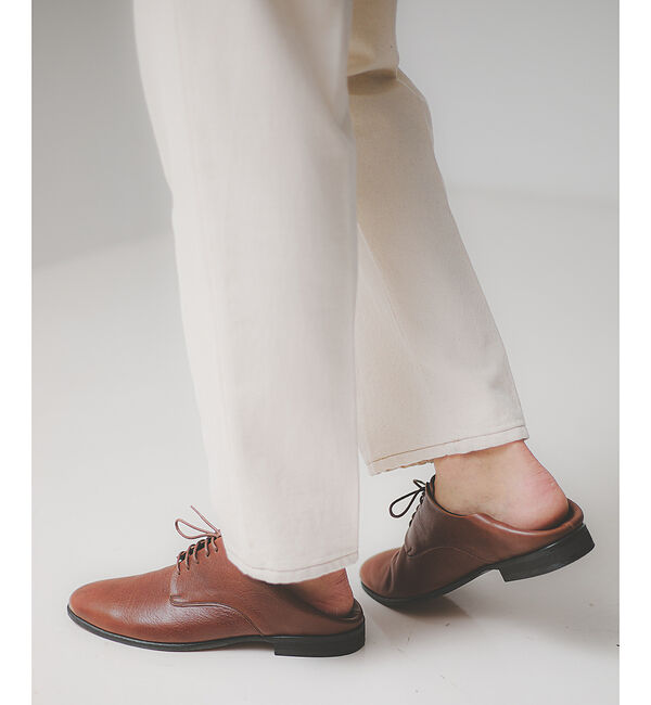 alfredoBANNISTER「ソフトレザー カウンターレス プレーントゥシューズ」|その他|ダークブラウン